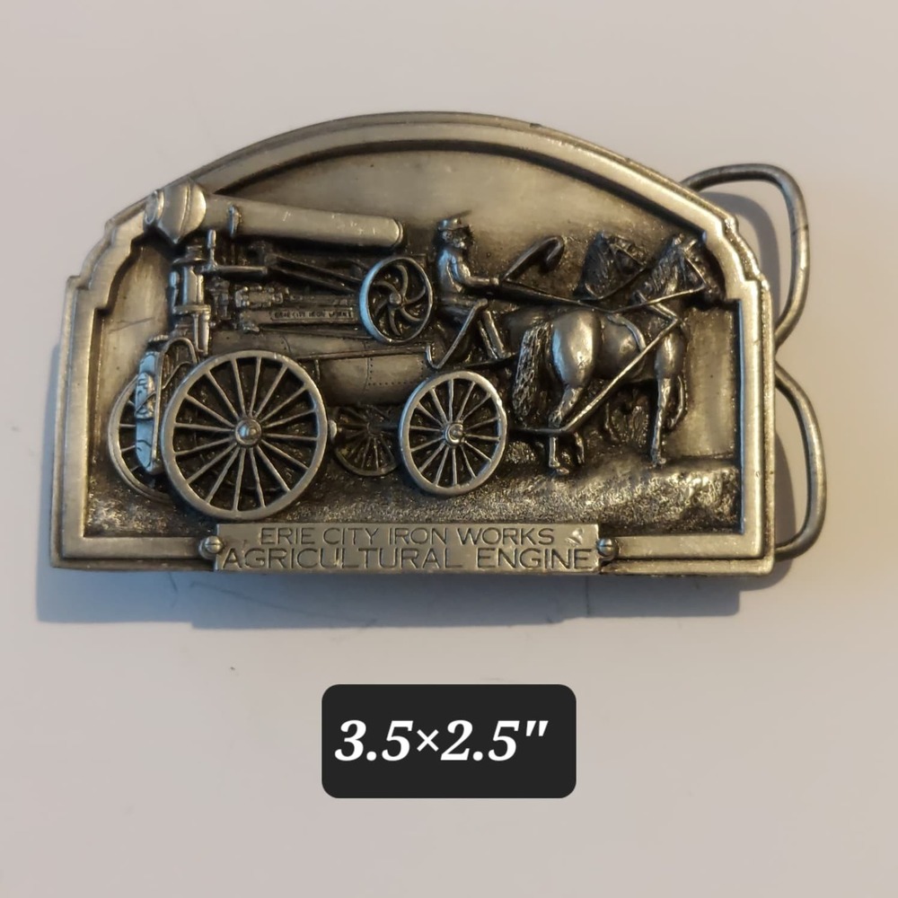 VTG Erie City Iron Works Agricultural Engine Belt Buckle Bergamot 1984HorseDrawn
